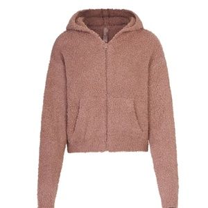 SKIMS COZY KNIT ZIP UP HOODIE